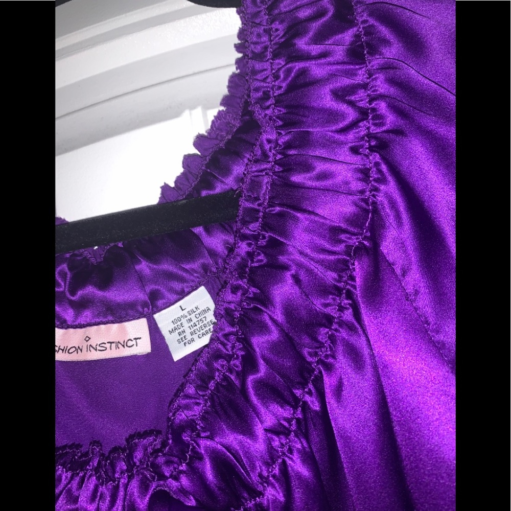 🔴SOLD ON FACEBOOK🔴100% large silk blouse - Picture 5 of 7